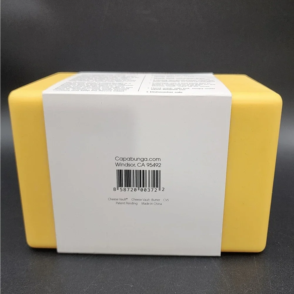 Capabunga Yellow Cheese Vault Artisan Storage Silicone Reusable Food Container